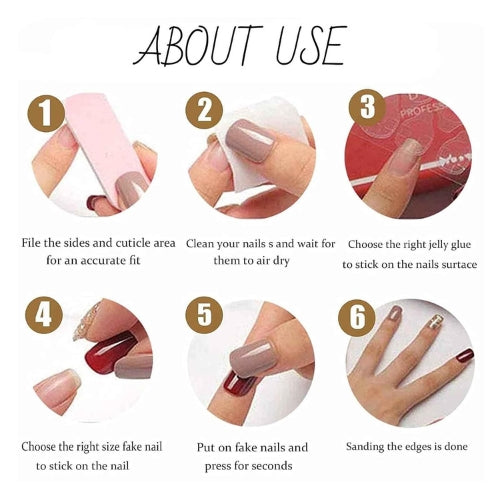 Press on Nails Fake Nails False Nails for Women and Girls